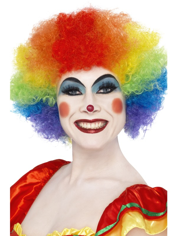 ongezond vrouw terugvallen Crazy Clown Pruik Multi-Gekleurd snel thuis bezorgd!
