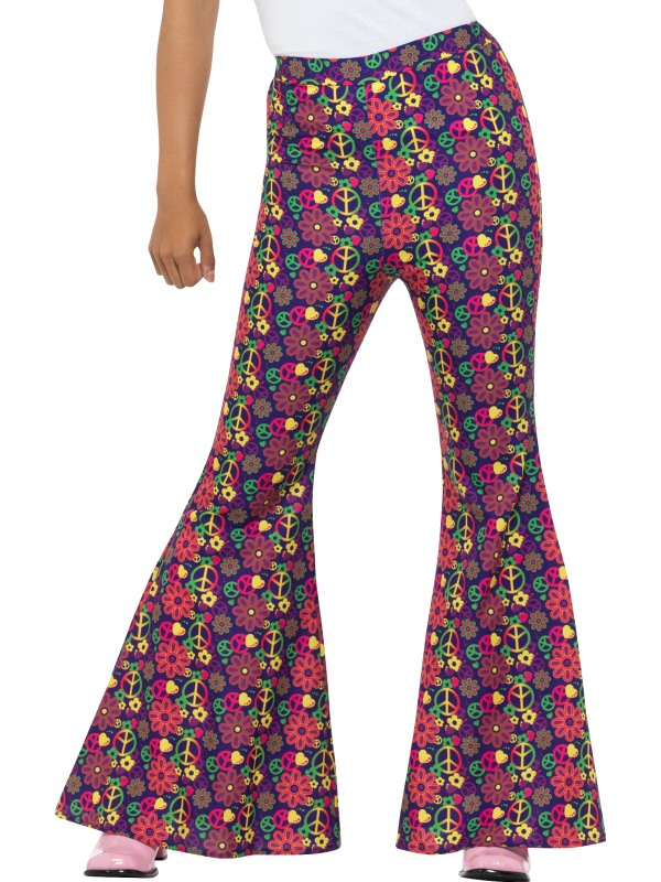Er is een trend Of piano 60s Psychedelic CND Flared Trousers, Dames snel thuis bezorgd!