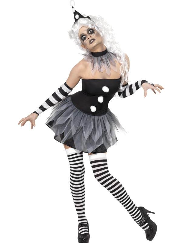 soort Grammatica Geduld Sinister Pierrot Clown Halloween Kostuum