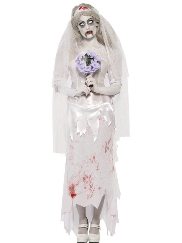 wenkbrauw Binnenwaarts gerucht Zombie Bruid Halloween Horror Kostuum