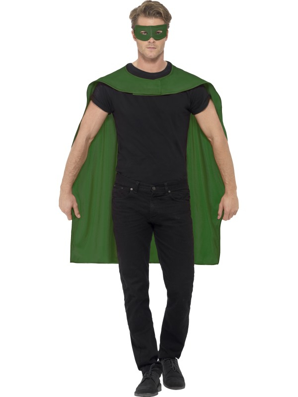 Groene Cape met Oogmasker Superheld