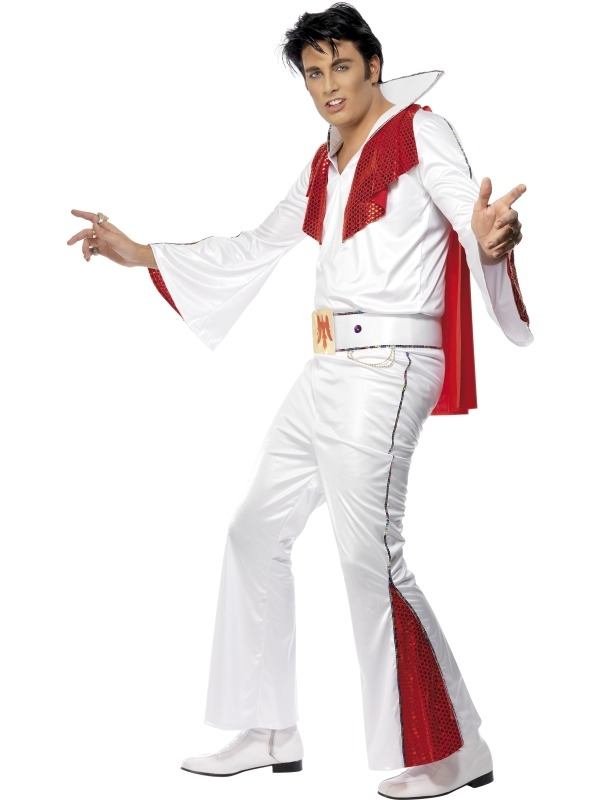 Elvis Kostuum Rood/Wit
