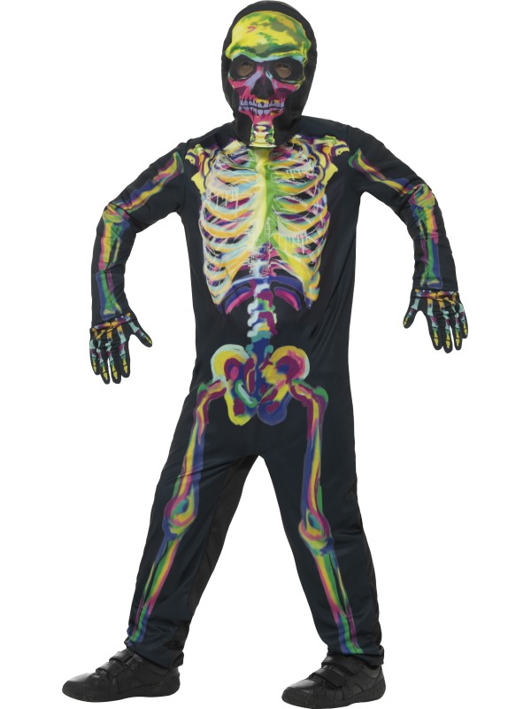 Glow in the Dark Skeleton Kinder Kostuum