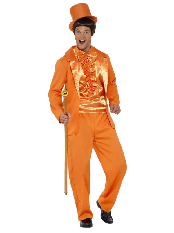 90s Stupid Tuxedo Kostuum Oranje