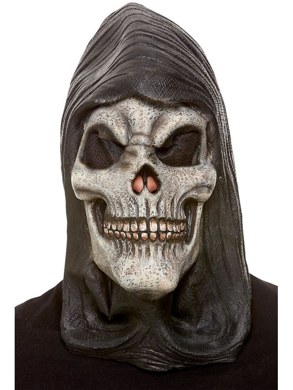 Hooded Skeleton Latex Masker