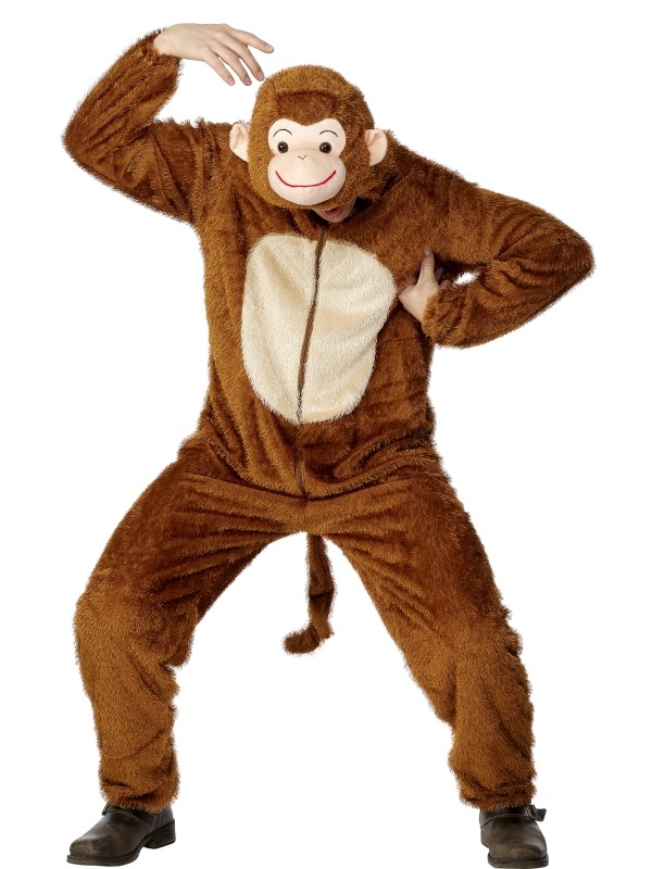 Crazy Monkey Aap Onesie Kostuum