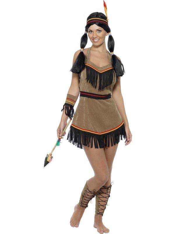 Indianen Dames Kostuum 5-delig