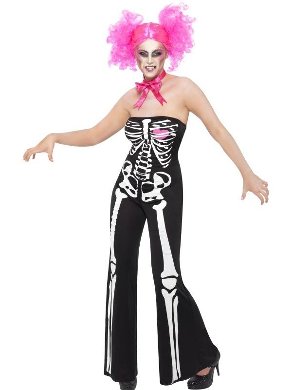 Sassy Skeleton Skelet Dames Kostuum