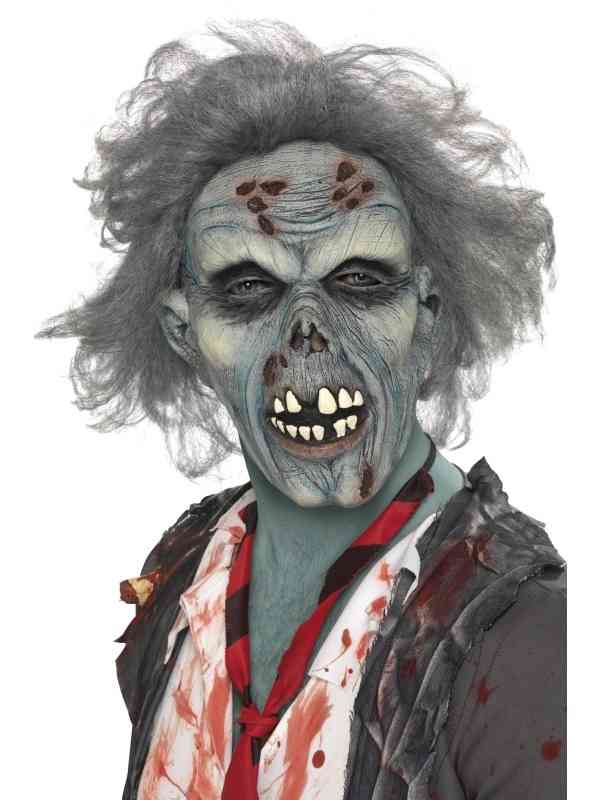 Verrot Zombie Horror Masker Met Haar