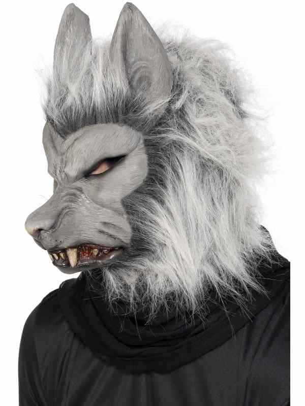 Grijs Weerwolf Halloween Masker