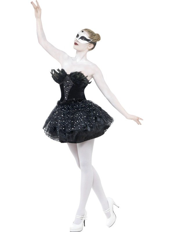 Gothic Black Swan Ballet Dames Kostuum
