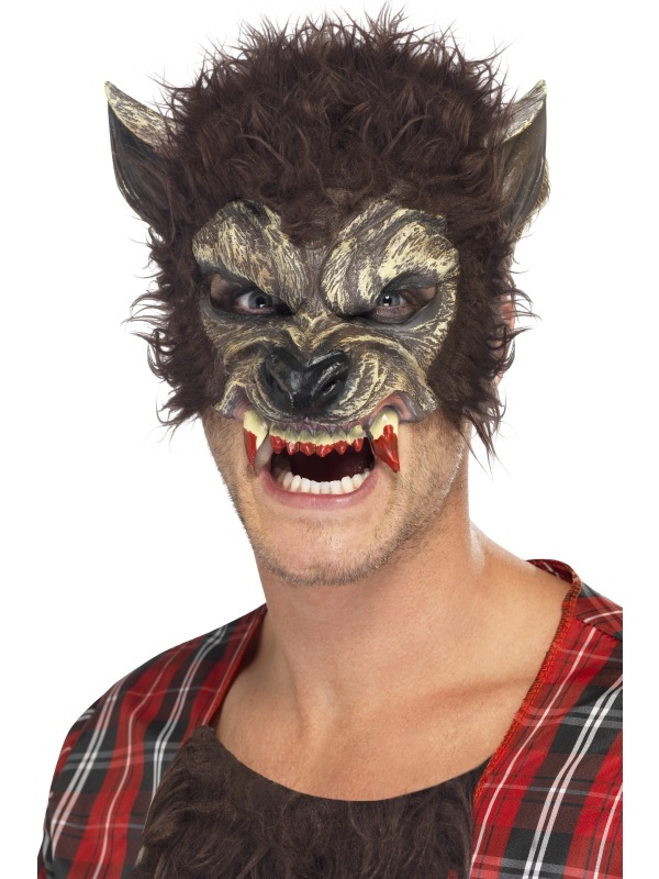 Half Weerwolf Halloween Horror Gezichtsmasker