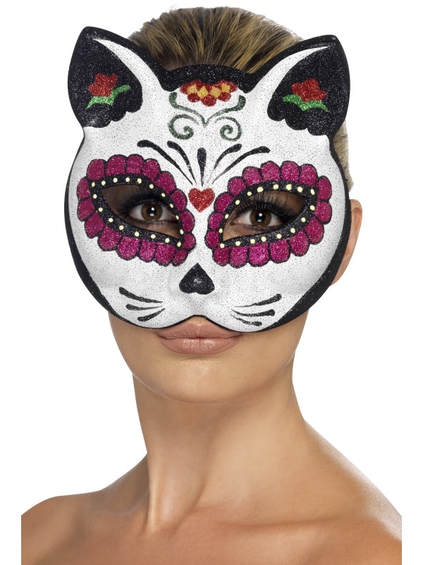 Sugar Skull Cat Masker