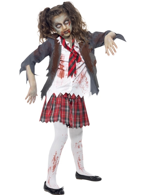 Zombie School Girl Kinder Kostuum