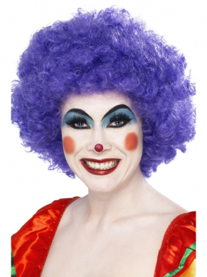 Een te gekke Paarse Crazy Clown Pruik.Kijk hier voor nog meer Clown artikelen om de look compleet te maken.