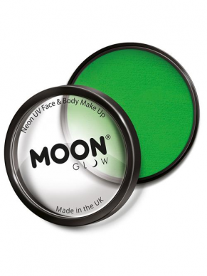 Maak de mooiste creaties met deze groene Neon face & Body Paint, op te brengen dmv een make-up sponsje. Verkrijgbaar in verschillende kleuren.