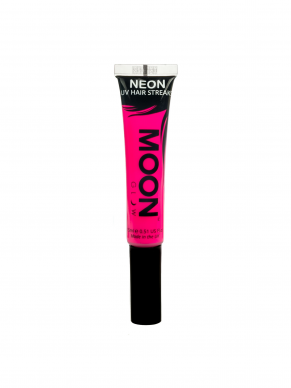 Neon Roze Hair Streaks Gel, direct op te brengen vanuit de tube dmv een handig borsteltje. Verkijgbaar in verschillende neon kleuren.