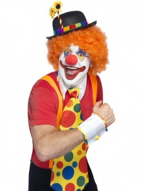 Clown Verkleedset. Inbegrepen zijn de kraag met stropdas en manchetten. 