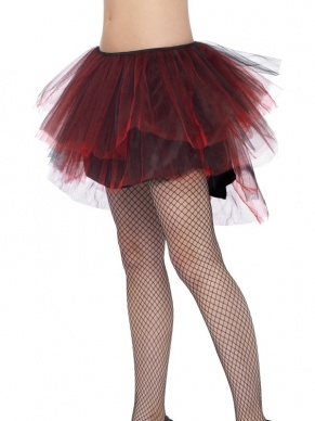 Burlesque Bustle Tutu Rok met Laagjes en Kleine Sluier (bustle)