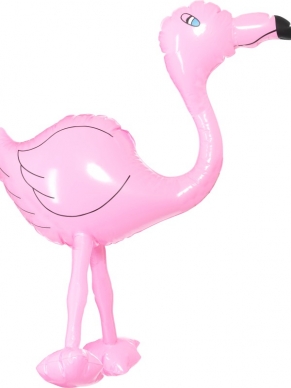 Opblaasbare Flamingo 60cm Groot. Leuk voor een Tropisch Themafeest Hawaii Zomerfeest. 