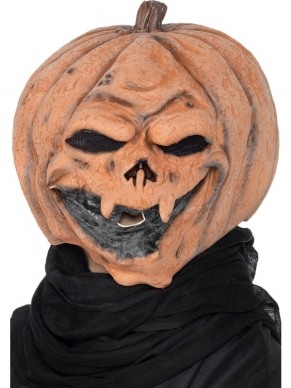 Eng Pompoen Halloween Masker. Dit Halloween masker gaat over uw hele hoofd en heeft netjes voor de ogen. Eng Horror Halloon masker.